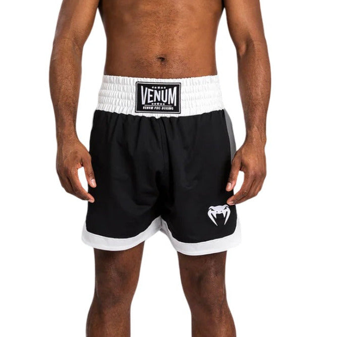VENUM CLASSIC BOXING SHORTS BLACK/WHITE