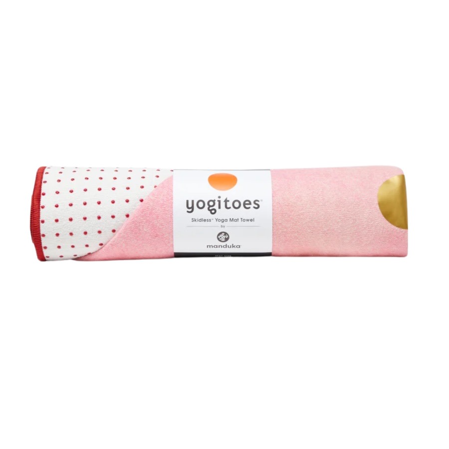 YOGITOES SKIDLESS MAT TOWEL 2.0 RUBY COURAGE 71 INCH