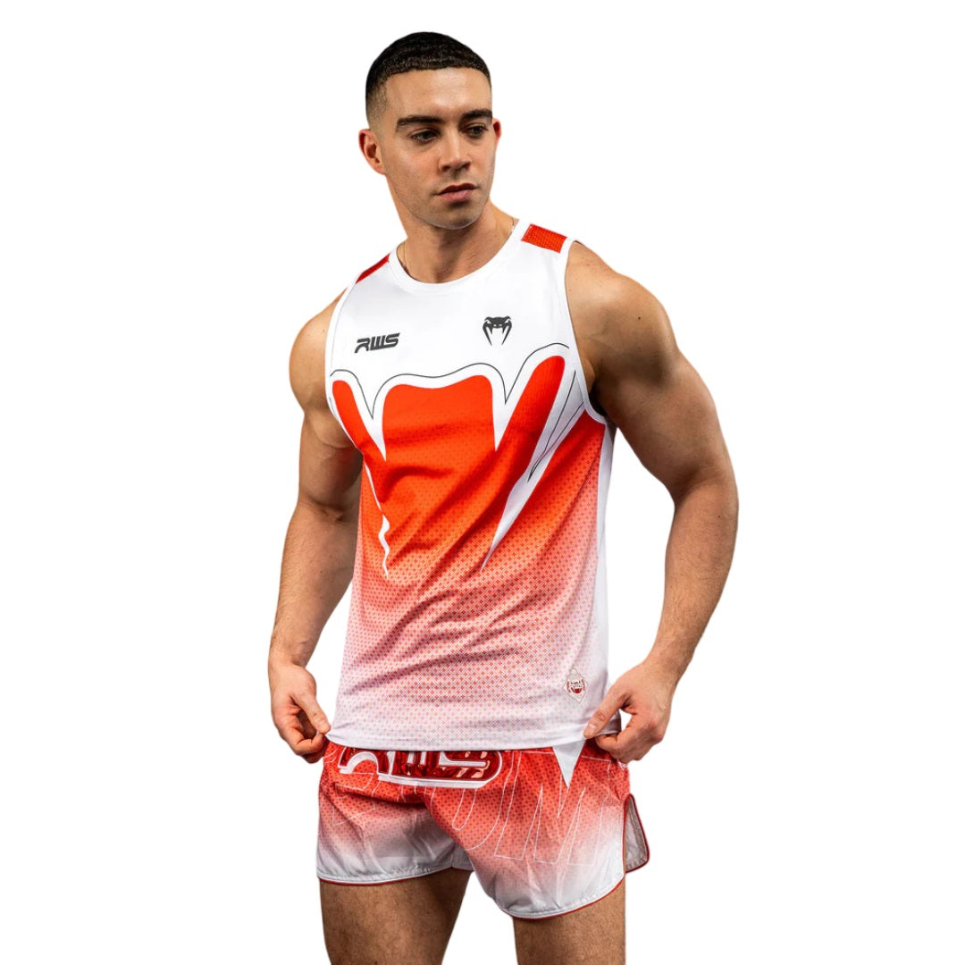 RWS X VENUM 2.0 DRY TECH TANK TOP WHITE/RED
