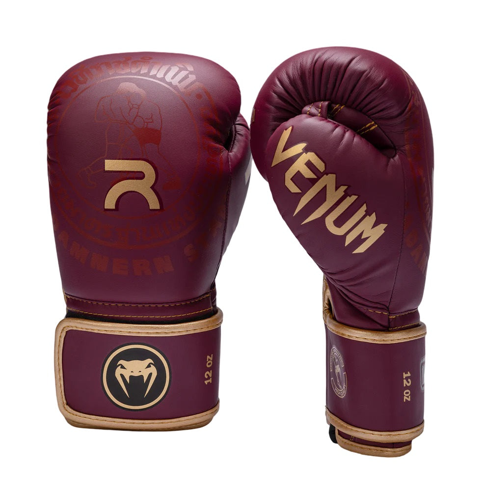 VENUM RAJADAMNERN X BOXING GLOVES BURGUNDY/GOLD