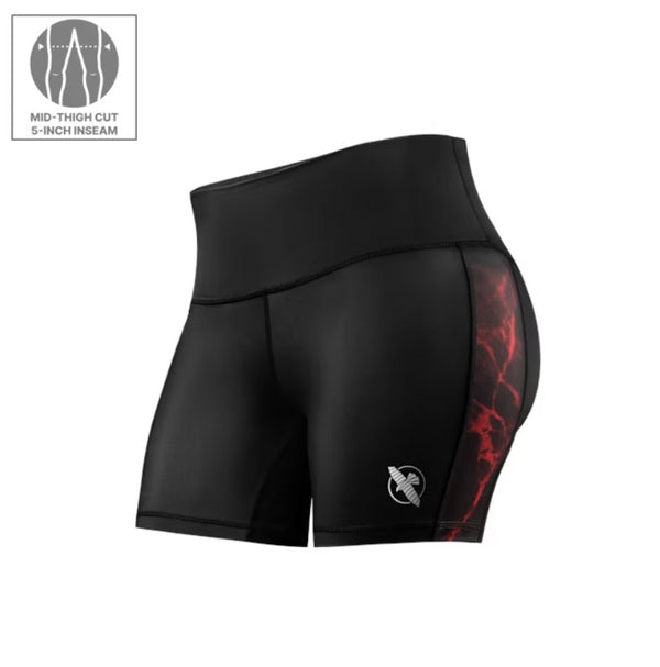 HAYABUSA UFC BJJ WOMENS VALE TUDO SHORTS RED