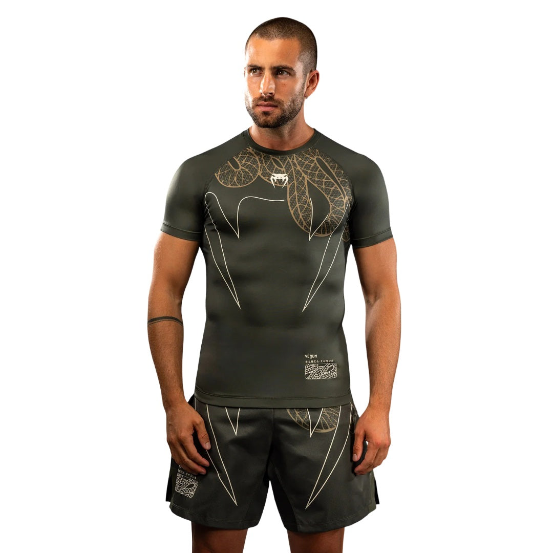VENUM SERPENTI RASHGUARD SHORTSLEEEVES KAKI/BRONZE/IVORY