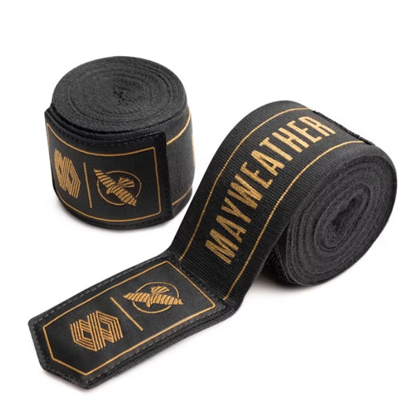 HAYABUSA MAYWEATHER STRETCH HANDWRAPS BLACK/GOLD STANDARD