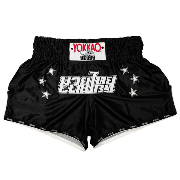 YOKKAO LETTERING MUAY THAI SHORTS BLACK