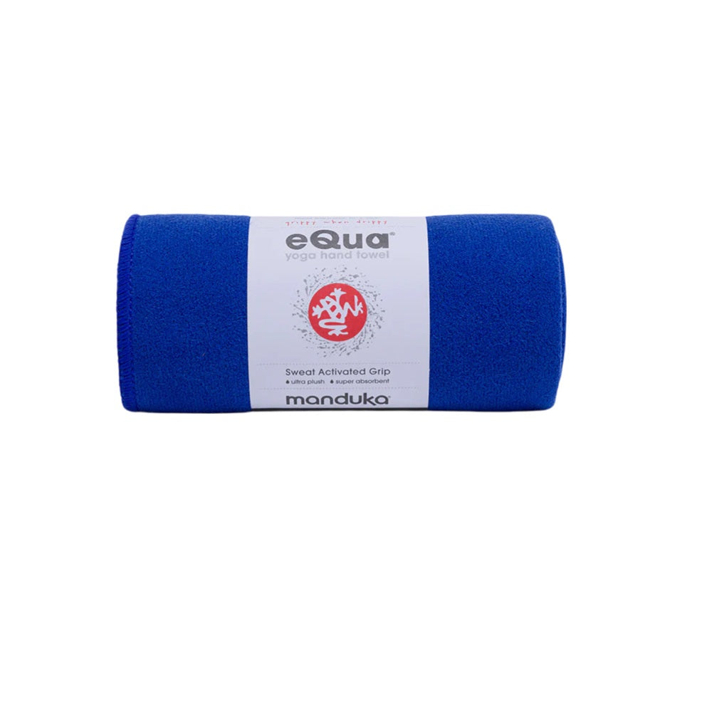 EQUA YOGA HAND TOWEL BLUE TOAD 16 INCH