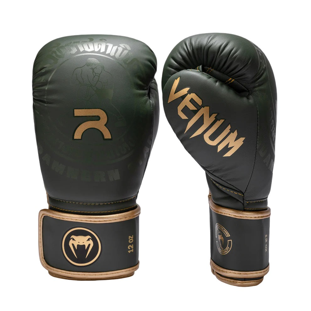 VENUM RAJADAMNERN X BOXING GLOVES KHAKI/GOLD