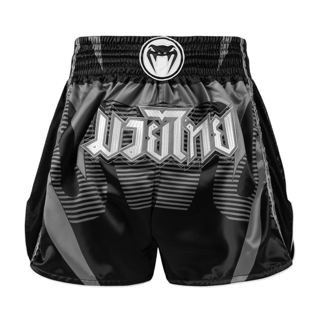 VENUM ADRENALINE MUAY THAI SHORTS BLACK/SILVER GREY