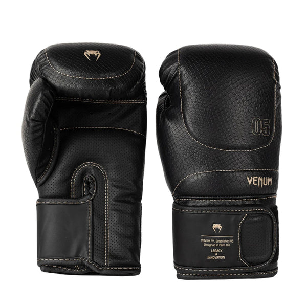 VENUM IMPACT EVO SCALES BOXING GLOVES BLACK