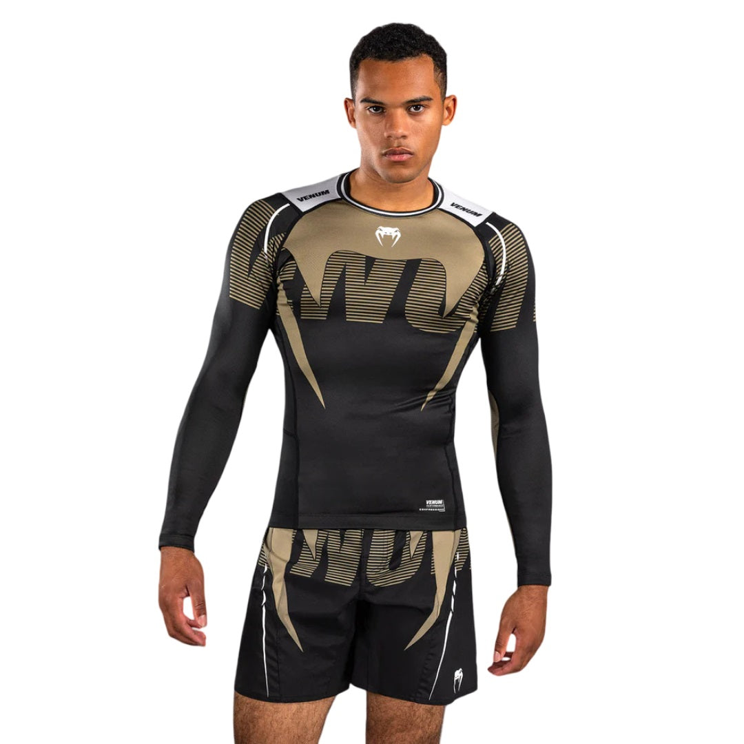 VENUM ADRENALINE LONGSLEEVE RASHGUARD BLACK/SAND