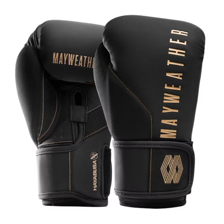 HAYABUSA MAYWEATHER CHAMP BOXING GLOVES BLACK/GOLD