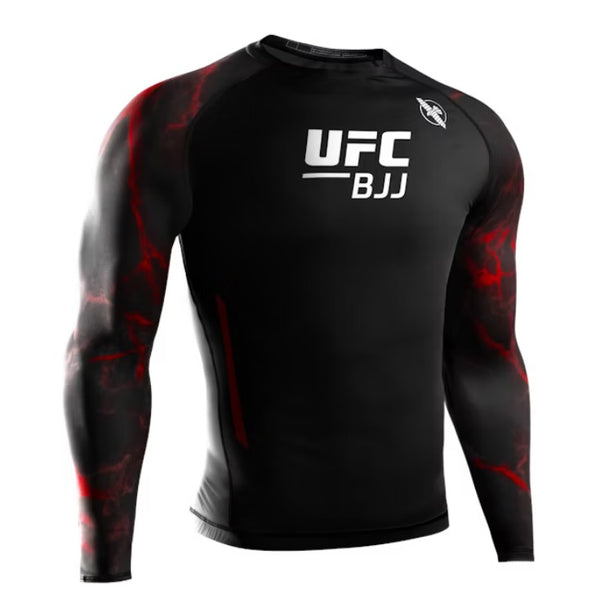 HAYABUSA UFC BJJ MENS LONGSLEEVE RASHGUARD RED