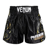 VENUM VTC FLAMES MUAY THAI SHORTS BLACK/GOLD