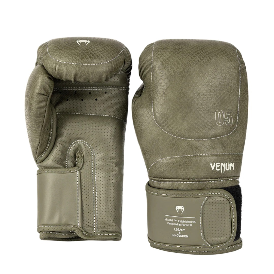 VENUM IMPACT EVO SCALES BOXING GLOVES ARMY GREEN