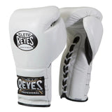CLETO REYES PROFESSIONAL BOXING GLOVES WITH LACES WHITE