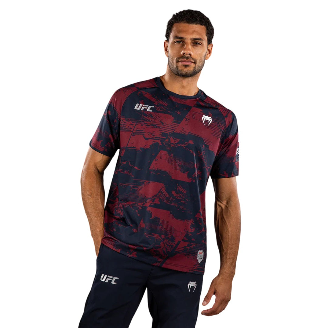 UFC ZENITH BY VENUM FIGHT WEEK MENS DRY TECH NAVY BLUE/BURGUNDY/SILVER