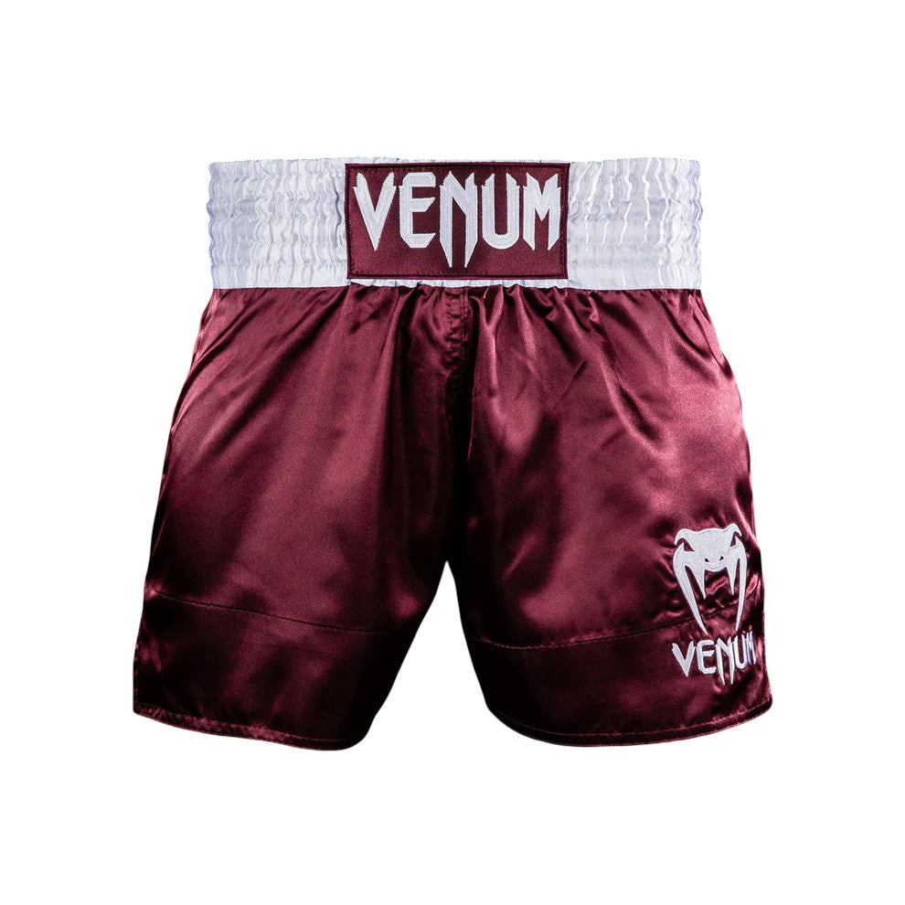 VENUM CLASSIC MUAY THAI SHORTS BURGUNDY