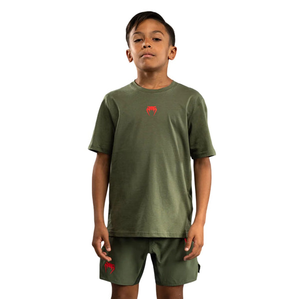 VENUM CONTENDER KIDS T-SHIRT ARMY GREEN/ORANGE