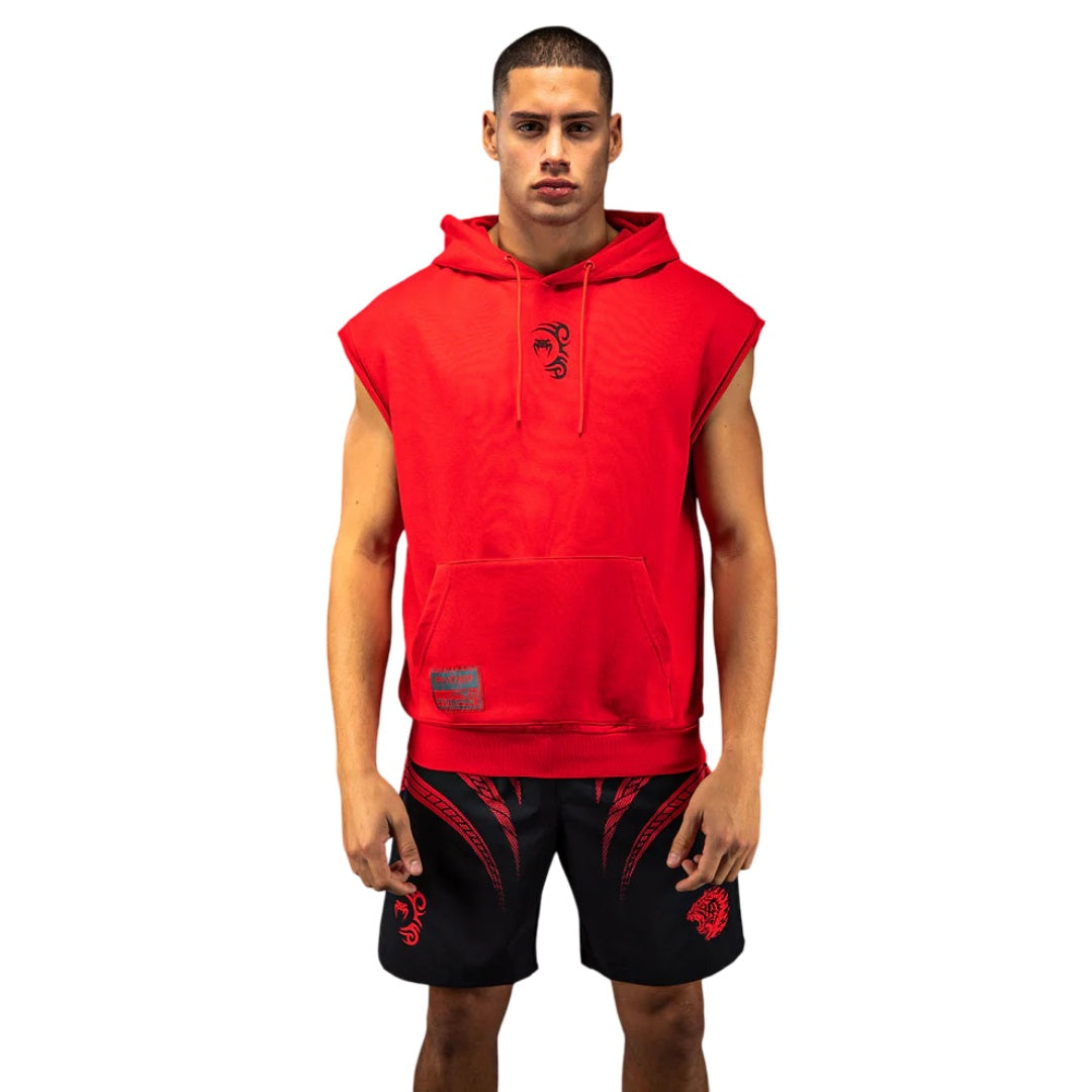 VENUM X MIKE TYSON TIGER SLEEVELESS HOODIE RED/BLACK