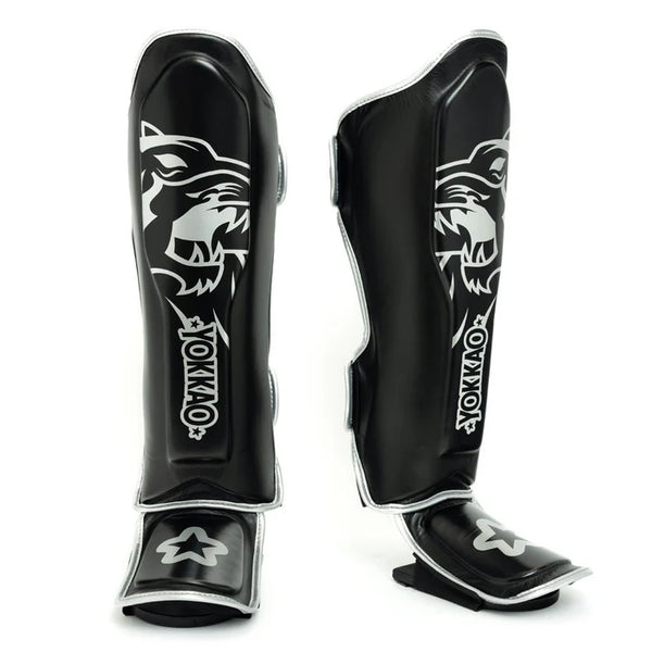 YOKKAO ORIGINAL SILVER SHINGUARDS BLACK