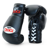 YOKKAO MATRIX LACE UP BOXING GLOVES BLACK