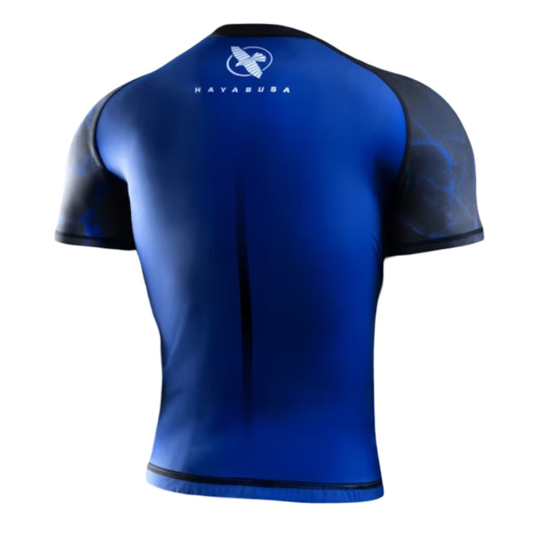 HAYABUSA UFC BJJ MENS SHORTSLEEVE RASHGUARD BLUE