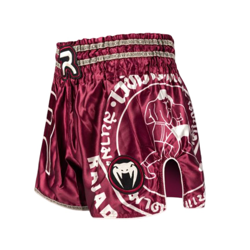 VENUM RAJADAMNERN X MUAY THAI SHORTS BURGUNDY