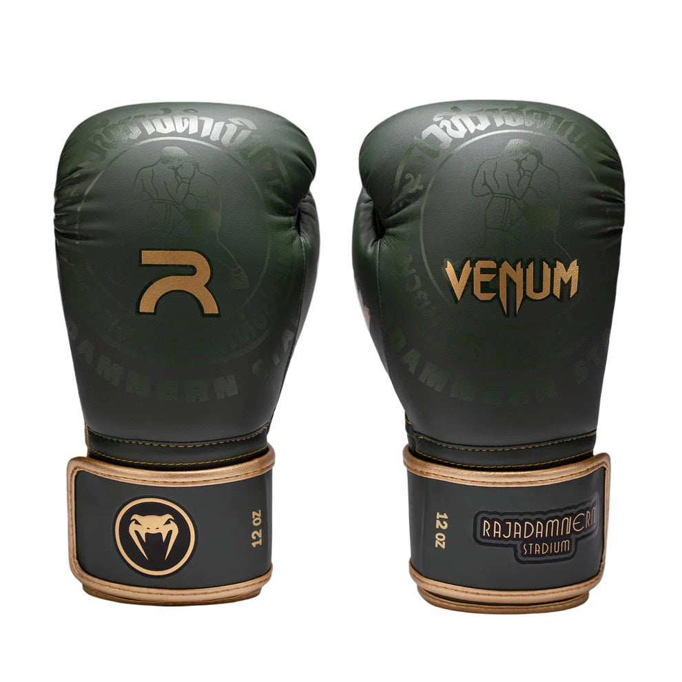 VENUM RAJADAMNERN X BOXING GLOVES KHAKI/GOLD