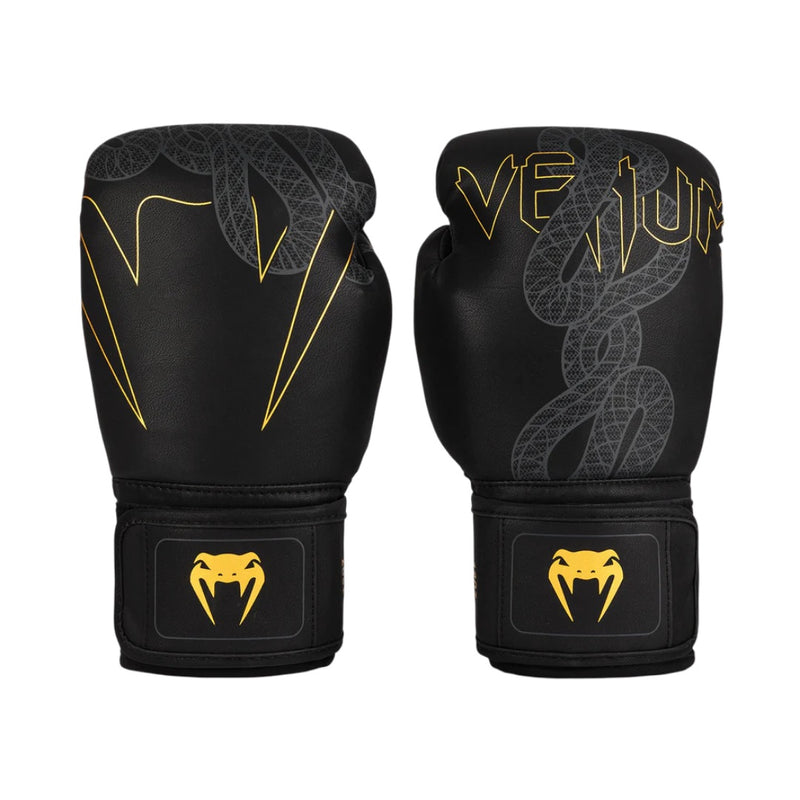 VENUM SERPENTI BOXING GLOVES BLACK/SILVER/GOLD