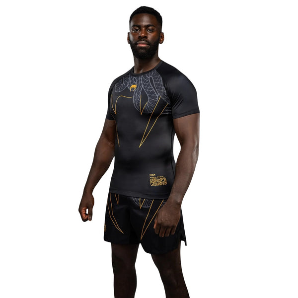 VENUM SERPENTI RASHGUARD SHORTSLEEVES BLACK/SILVER/GOLD