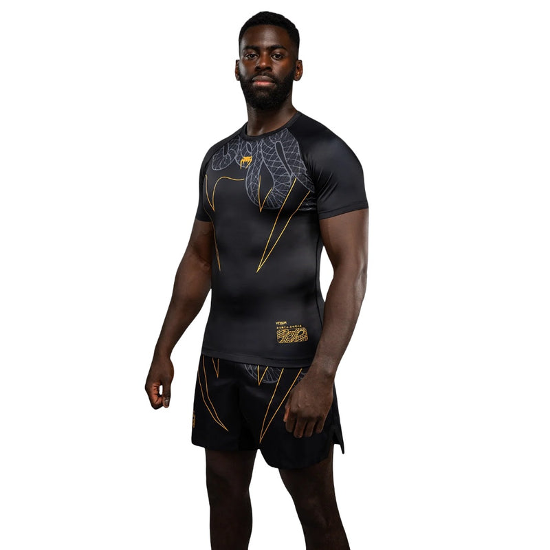 VENUM SERPENTI RASHGUARD SHORTSLEEVES BLACK/SILVER/GOLD