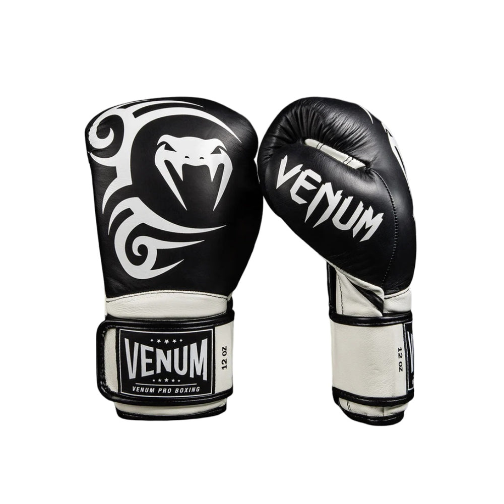 VENUM GIANT 2.0 MIKE TYSON PRO BOXING GLOVES MATTE BLACK/WHITE