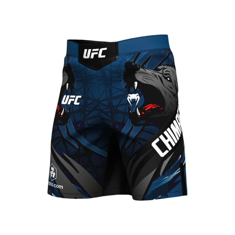 UFC UNRIVALED BY VENUM KHAMZAT CHIMAEV MENS FIGHTSHORTS NAVY/SILVER