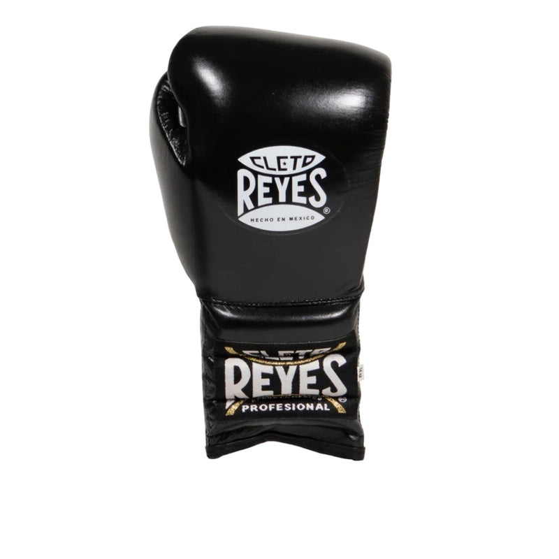 CLETO REYES PROFESSIONAL BOXING GLOVES WITH LACES BLACK/SILVER