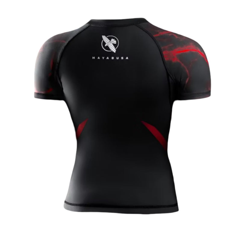 HAYABUSA UFC BJJ WOMENS SHORTSLEEVE RASHGUARD RED