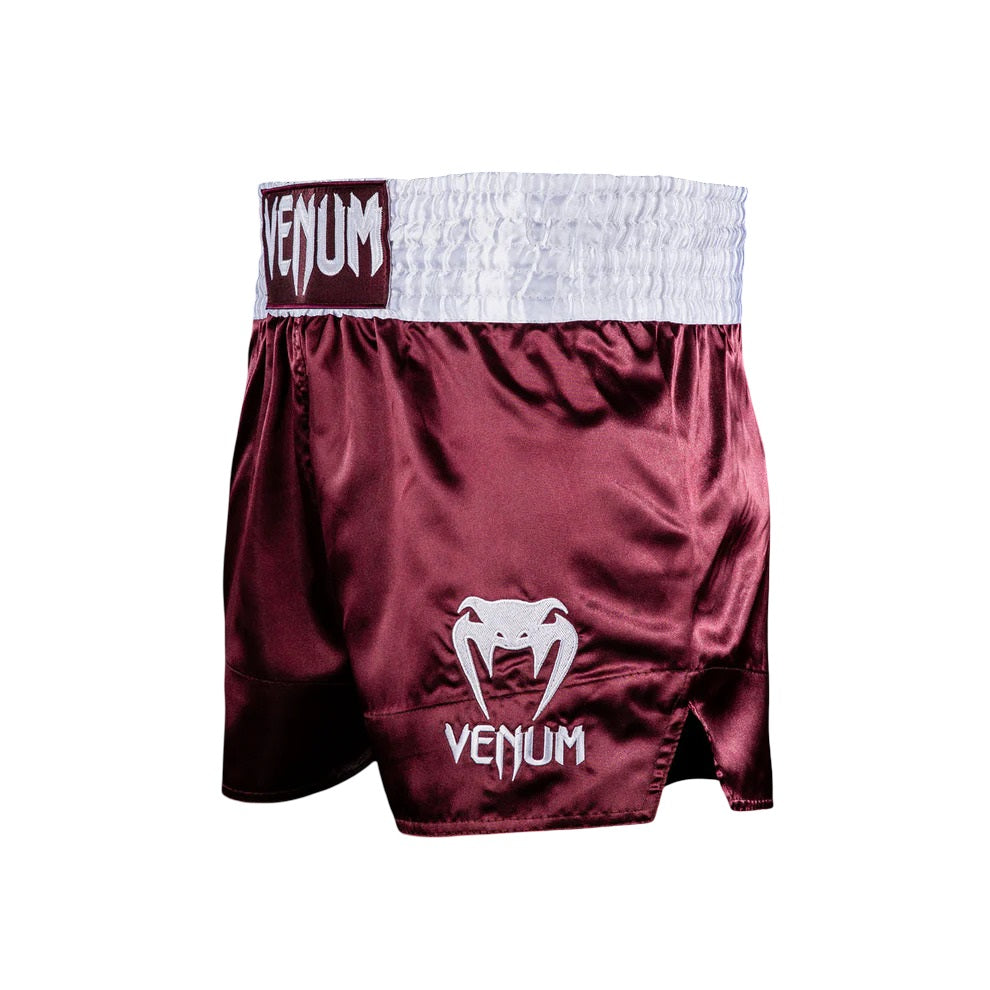 VENUM CLASSIC MUAY THAI SHORTS BURGUNDY