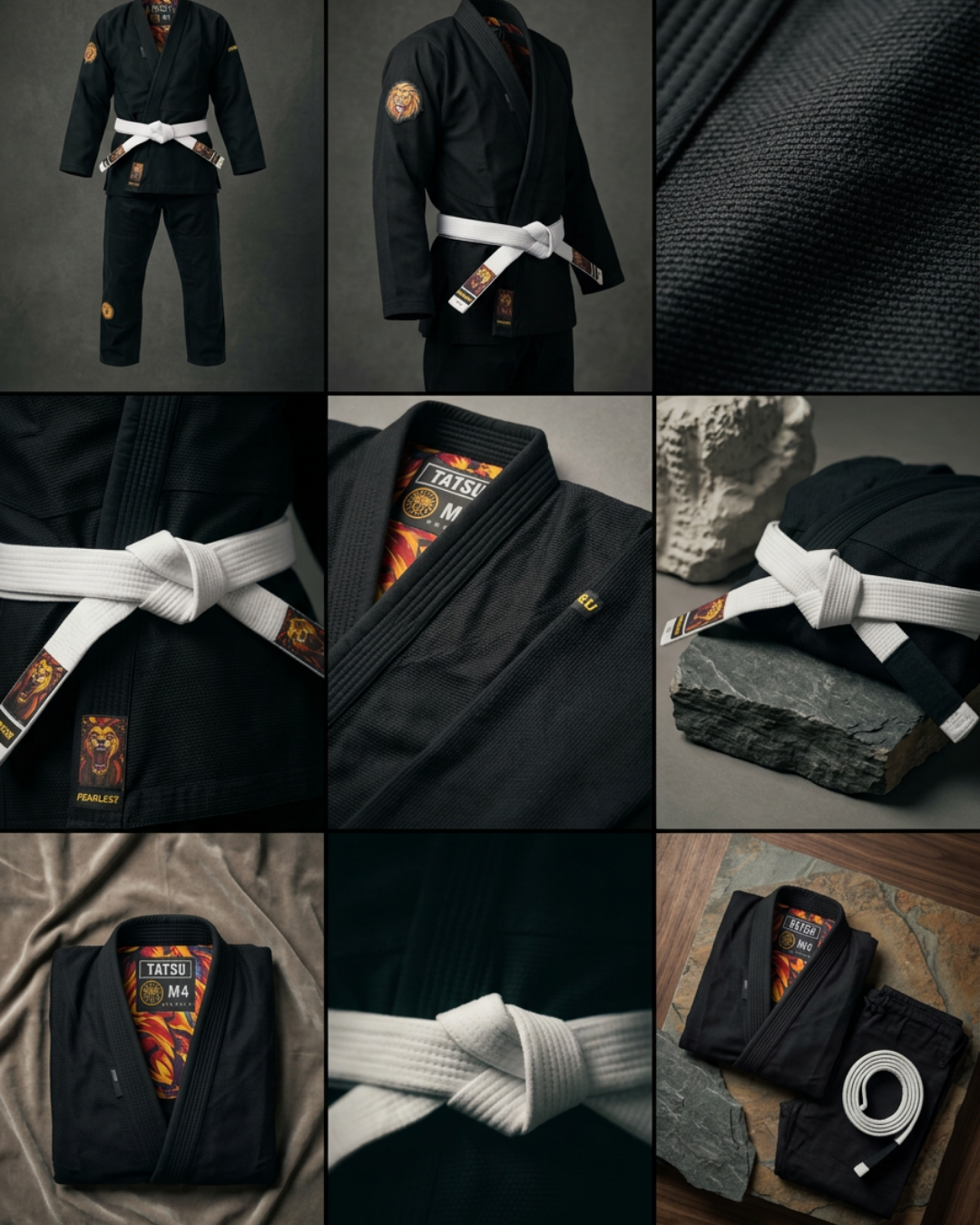TATSU FEARLESS BJJ Gi – Black | Premium Pearl Weave - Adults & Kids
