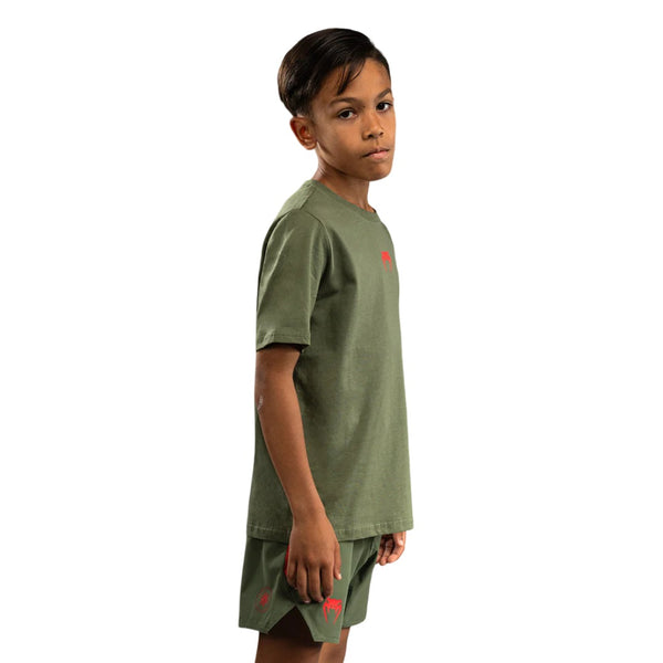 VENUM CONTENDER KIDS T-SHIRT ARMY GREEN/ORANGE