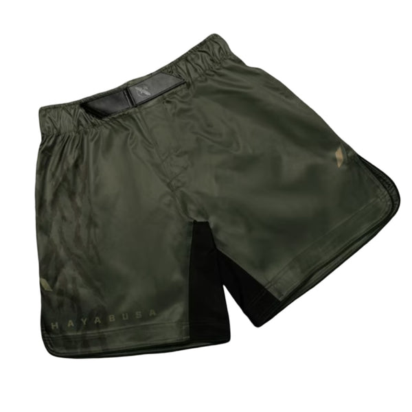 HAYABUSA MENS APEX 3/4 THIGH FIGHTSHORTS GREEN