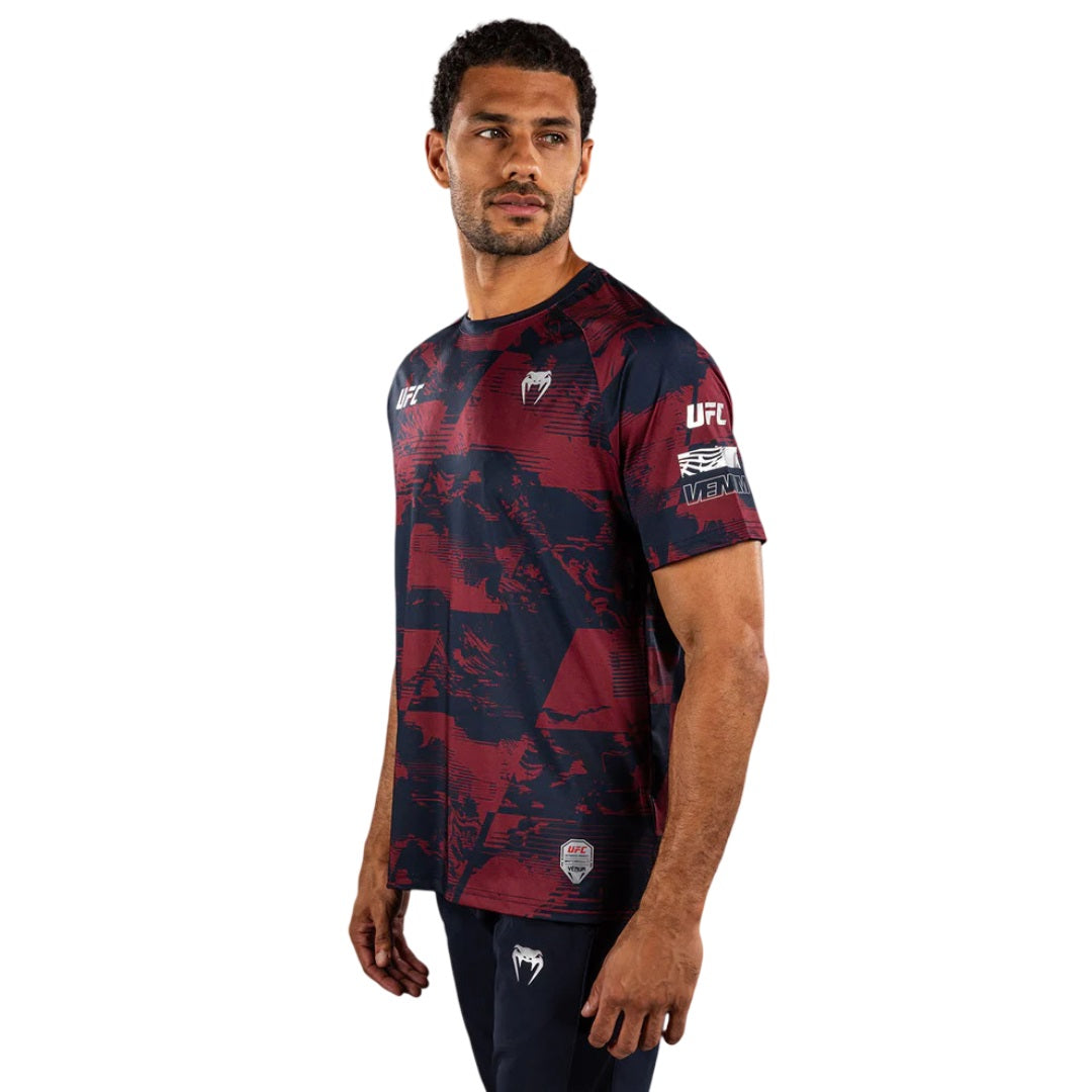 UFC ZENITH BY VENUM FIGHT WEEK MENS DRY TECH NAVY BLUE/BURGUNDY/SILVER