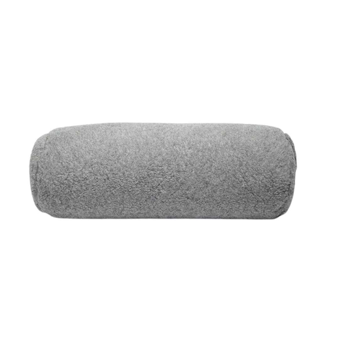 WOOL ROUND BOLSTER GREY STANDARD