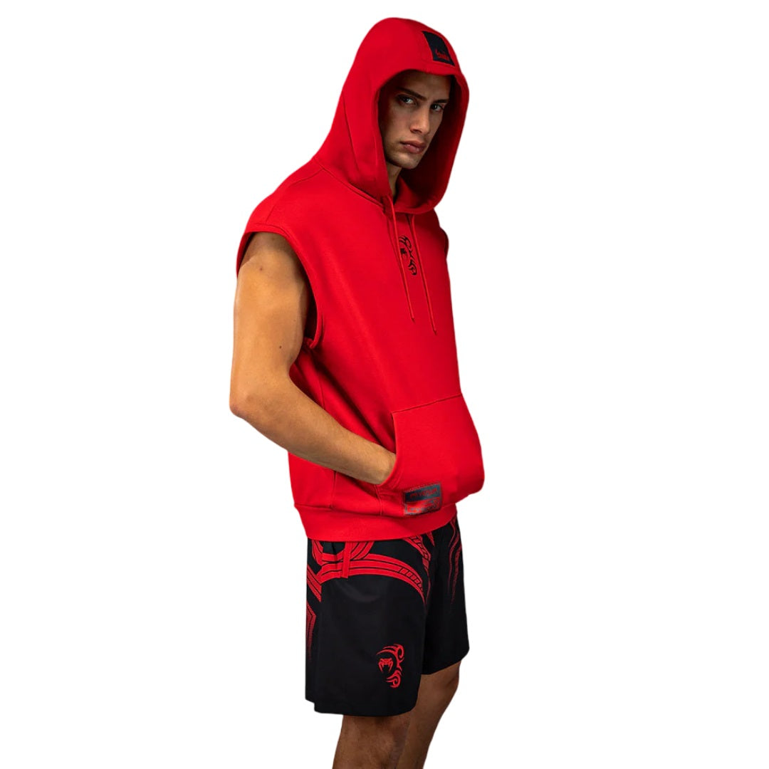 VENUM X MIKE TYSON TIGER SLEEVELESS HOODIE RED/BLACK