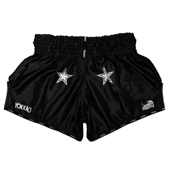 YOKKAO LETTERING MUAY THAI SHORTS BLACK
