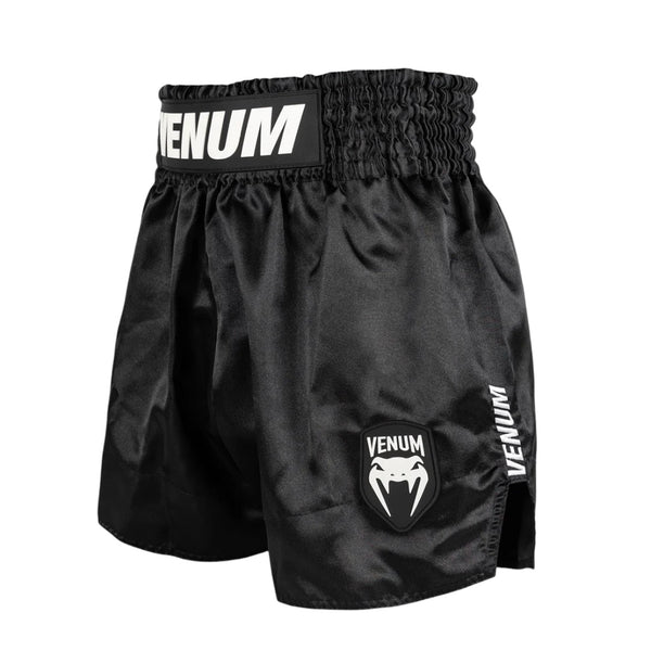 VENUM CLASSIC EVO MUAY THAI SHORTS BLACK/WHITE