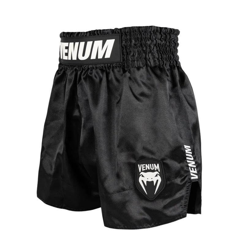 VENUM CLASSIC EVO MUAY THAI SHORTS BLACK/WHITE