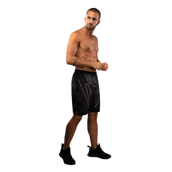 VENUM SERPENTI TRAINING SHORTS BLACK/SILVER/GOLD