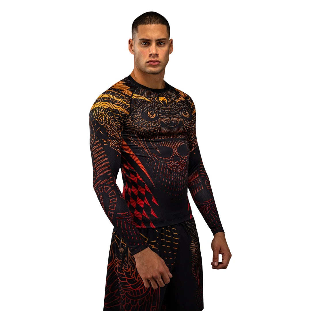 VENUM QUETZAL FURY LONGSLEEVE RASHGUARD BLACK/FURY RED/TANGERINE