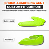 MICROGEL MOUTHGUARD BLACK/SHOCK GREEN ADULT