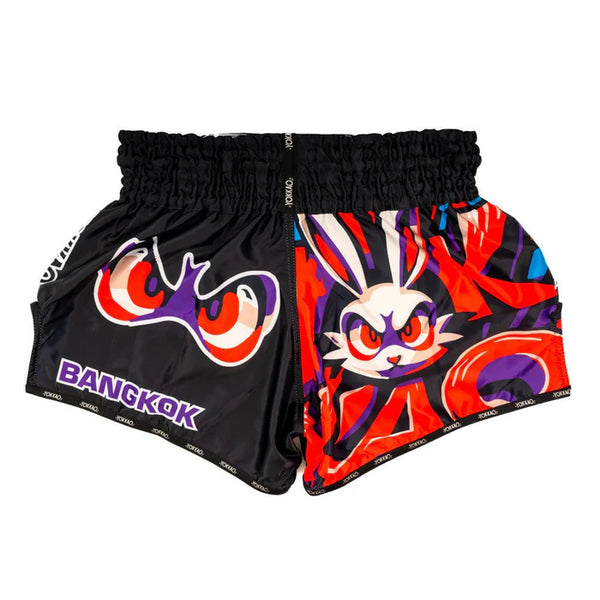 YOKKAO ANGRY RABBIT MUAY THAI SHORTS BLACK