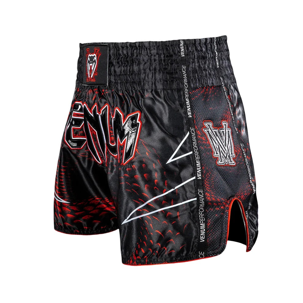 VENUM MATUPA MUAY THAI SHORTS BLACK/RED/SILVER