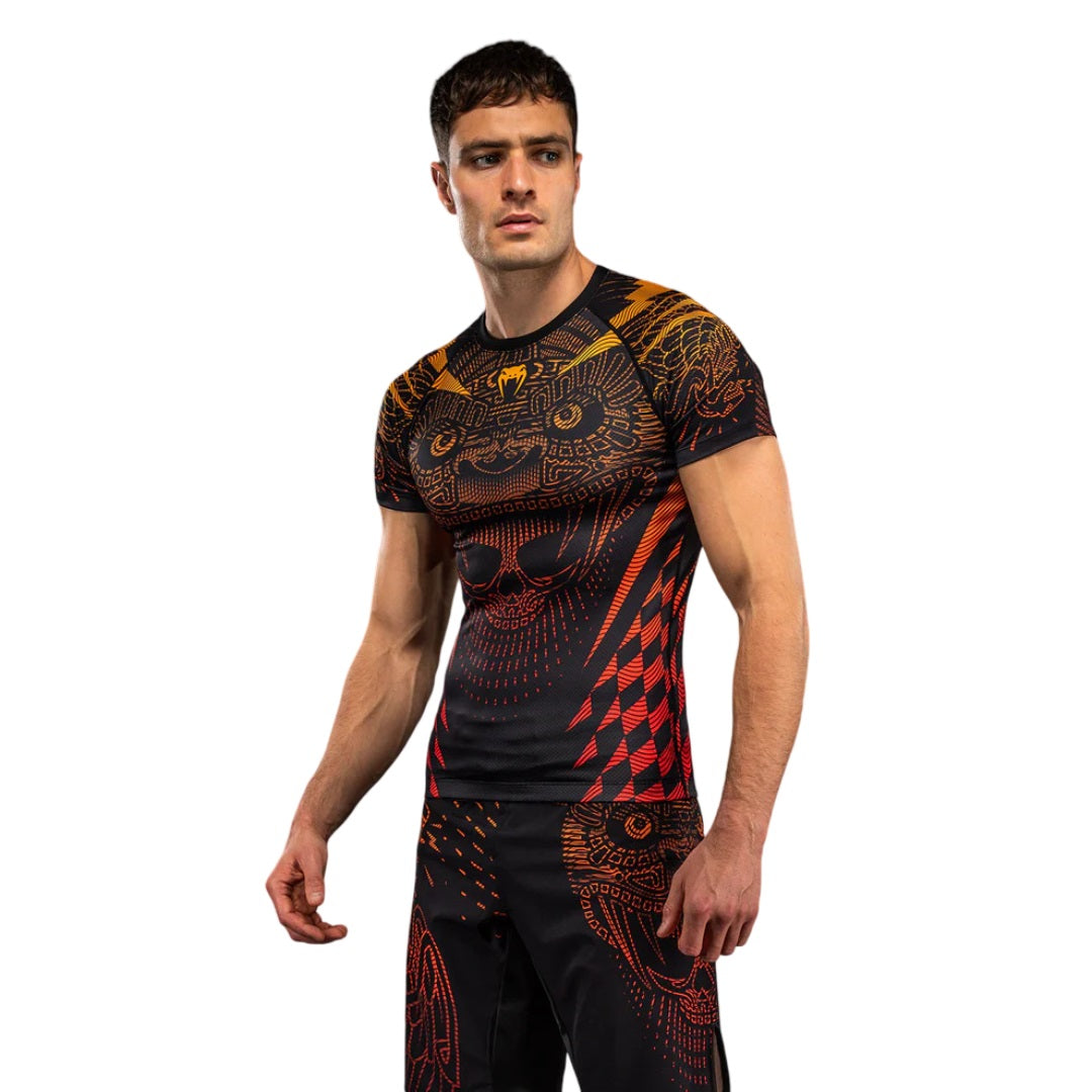 VENUM QUETZAL FURY SHORTSLEEVE RASHGUARD BLACK/FURY RED/TANGERINE